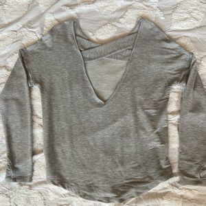 Open Backed Gray Athletic Top